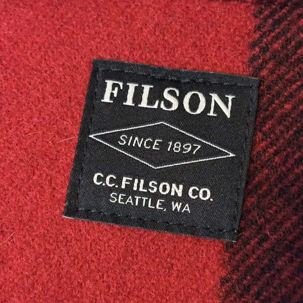 Rare Vintage Filson Backpack Rucksack Rusted Red Wool Pouch & Gorge Patch NWOT